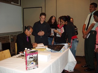 Mr.Matsuo and St.John's GEAR UP Students at book signing